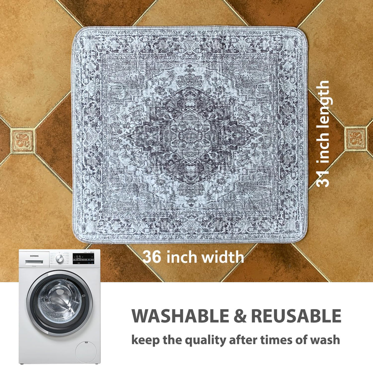 nunubaby Washable Pee Pads for Dogs, Stylish, Non-Slip and Leak-Proof Pee Pads. Reusable Potty Pads