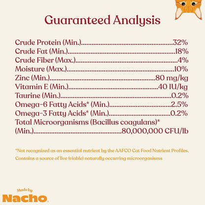Made by Nacho Dry Cat Kibble 10lb Bag, High Protein Premium Cat Food with Freeze-Dried Pieces
