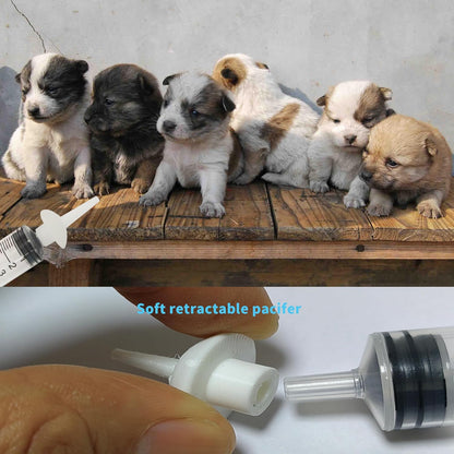 Artecare 10 Pcs Kitten Feeding Nipples and Nursing Syringe,Pet Nursing Nipples with