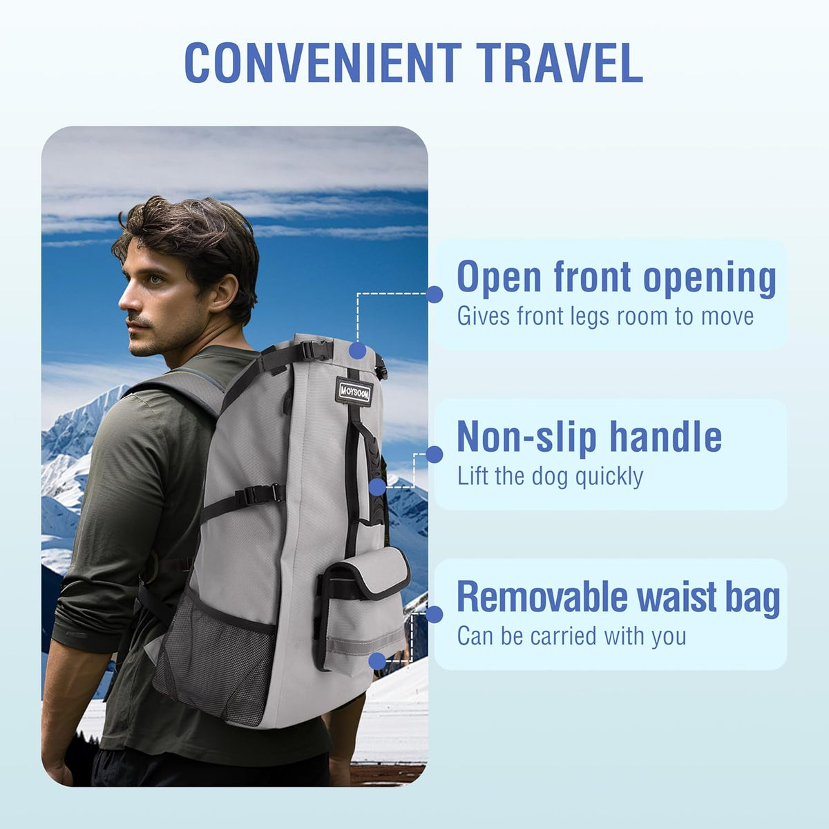 Dog Backpack for Small & Medium Dogs - Adjustable Pet Carrier for Travel & Hiking, Hands-Free Puppy