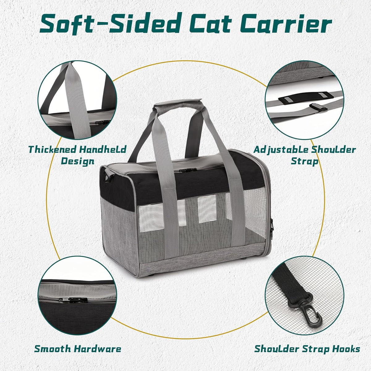 PINVNBY Bunny Carrier for Travel Camping Outdoor, Small Pet Carrier, Guinea Pig Carrier, Breathable