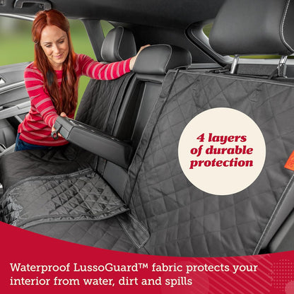 Lusso Gear Dog Car Seat Cover for Back Seat - 100% Waterproof - Full Protection from Mud