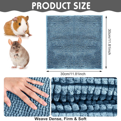 Amylove 4 Pcs Guinea Pig Cage Liner Guinea Pig Bedding Washable Fleece Pee Pads Reusable Small