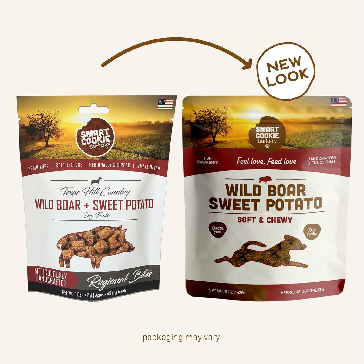 Smart Cookie All Natural Dog Treats - Wild Boar & Sweet Potato - Training Treats for Dogs with