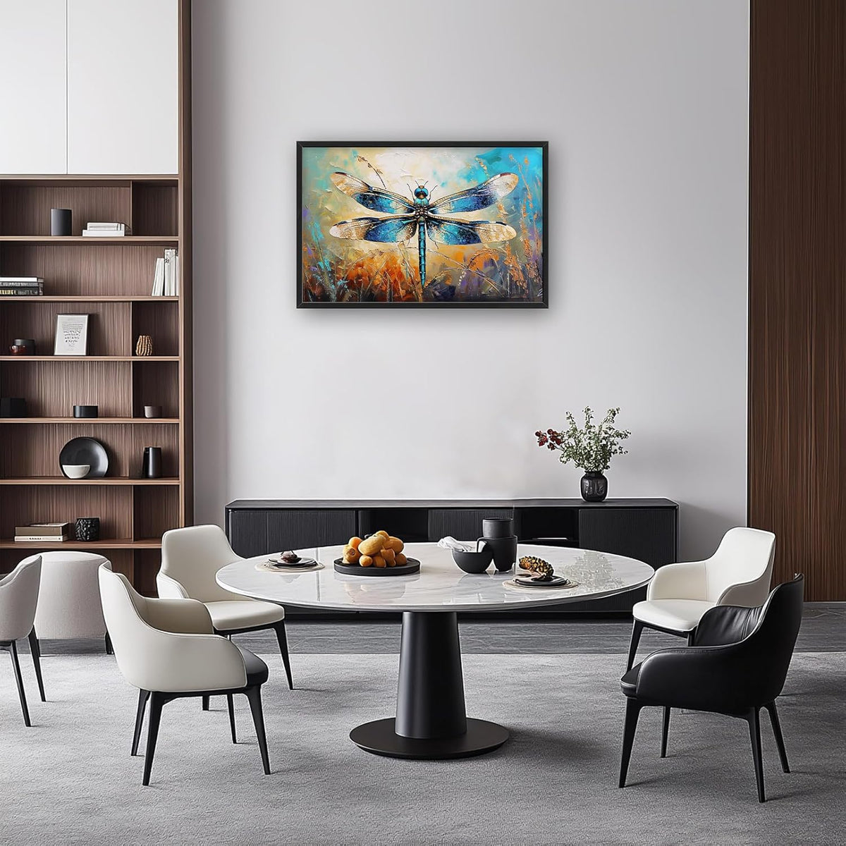 Quorin Dragonfly Large Wall Art Abstract Dragonfly Pictures Wall Decor Colorful Canvas Print