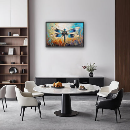 Quorin Dragonfly Large Wall Art Abstract Dragonfly Pictures Wall Decor Colorful Canvas Print