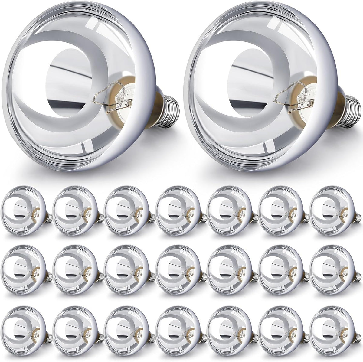 VIHOSE 24 Pack 250 Watt Heat Lamp 120v R40 Heat Lamp Bulbs Glass Incandescent Light Bulbs