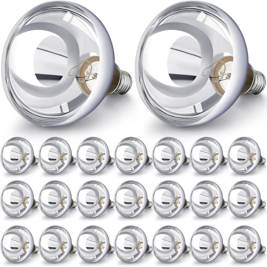 VIHOSE 24 Pack 250 Watt Heat Lamp 120v R40 Heat Lamp Bulbs Glass Incandescent Light Bulbs