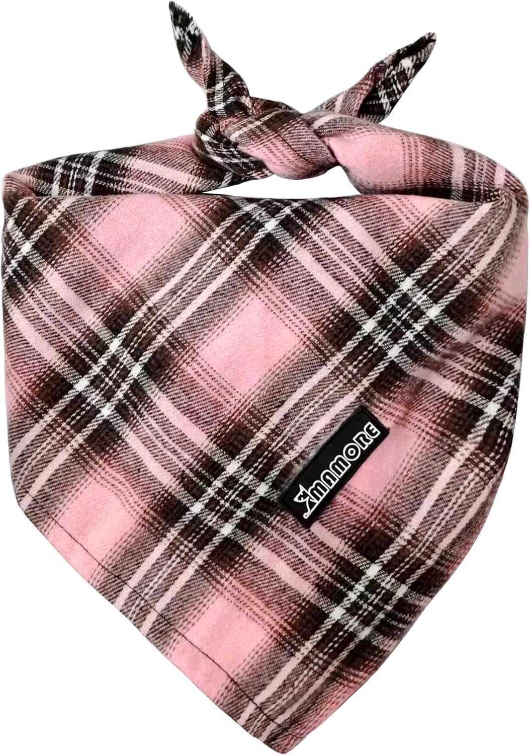 Adjustable Plaid Dog Bandanas,1PC Soft Washable Cotton Triangle Bib Kerchief Scarfs for Small