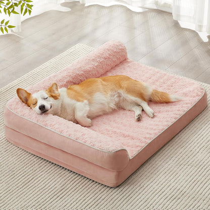 BFPETHOME Orthopedic Dog Beds for Large Dogs-Waterproof Sofa Dog Bed with Removable Washable Cover