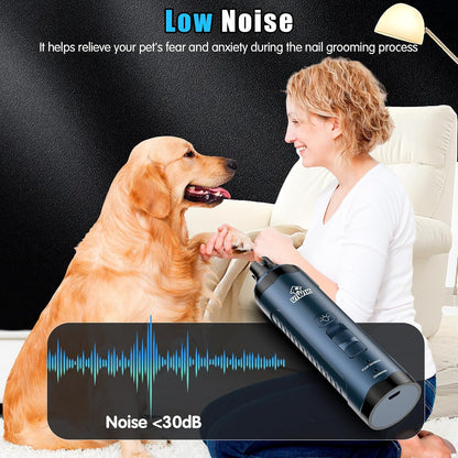 VIWIK Dog Nail Grinder, Dog Nail Trimmers with LED Lights, Pet Nail Clippers Kit for Large Medium
