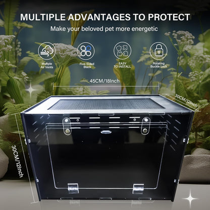 10 Gallon Reptile Tank – Reptile Enclosure for Leopard Geckos, Snakes & Bearded Dragons – Lizard