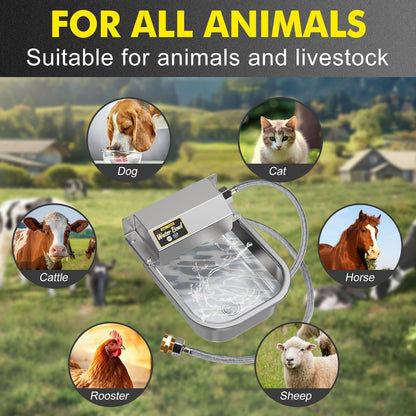 Automatic Water Dispenser for Dogs, Patented 3L Outdoor Dog Drinking Water Bowl, Stainless Steel