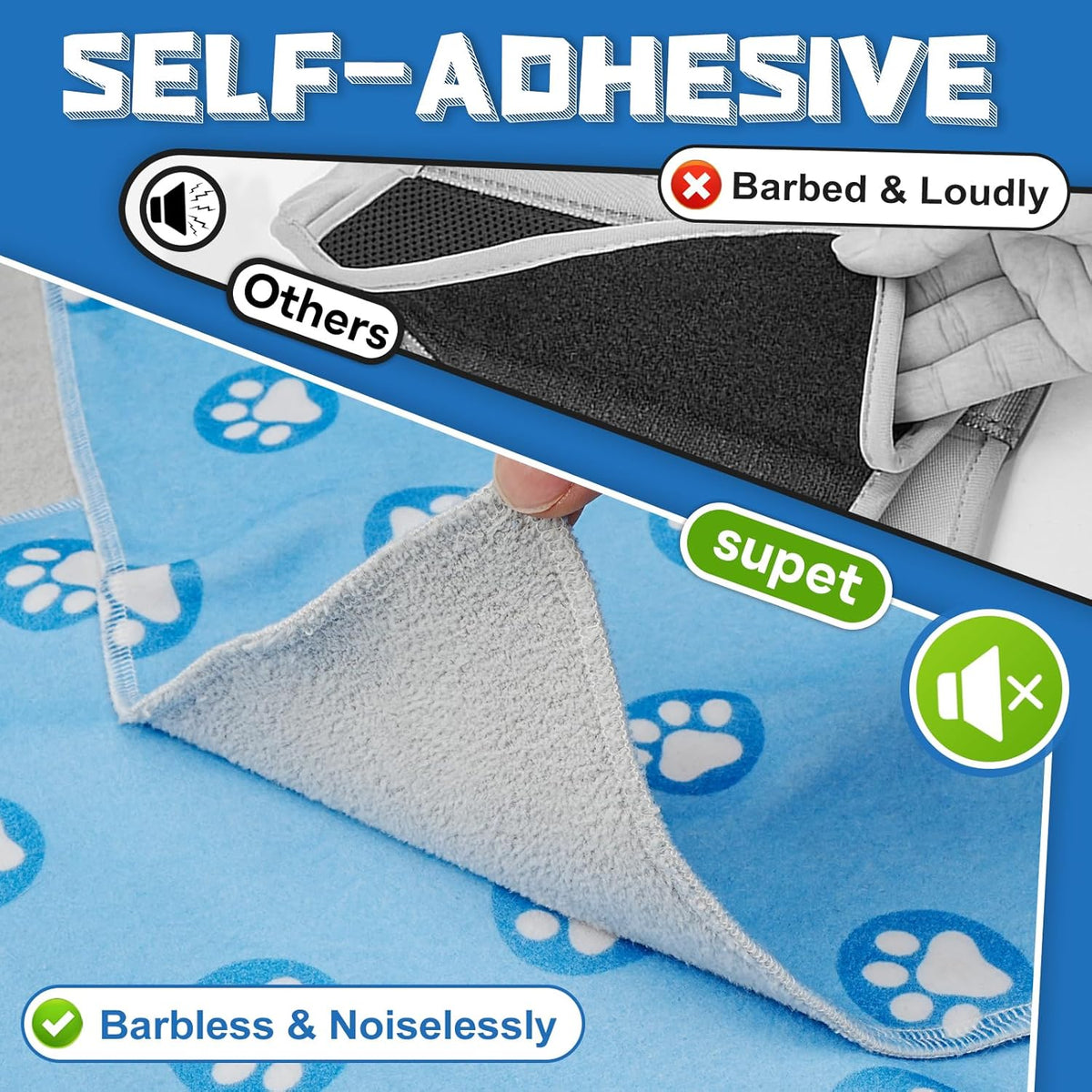 Supet Cat Wrap for Cutting Nails, Self-Adhesive Cat Grooming Wrap, Anti-Scratch Cat Wrap for