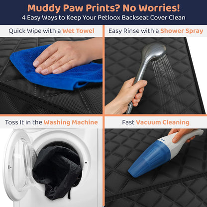 Dog Car Seat Cover for Back Seat, Waterproof Hammock for Car, SUV & Truck, Non-Slip Backseat Cover