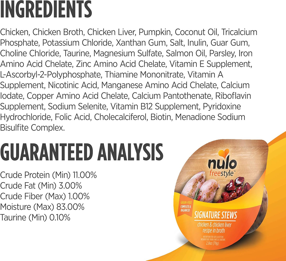 Nulo Freestyle Cat & Kitten Wet Cat Food Signature Stew, Premium All Natural Grain-Free Cat Food
