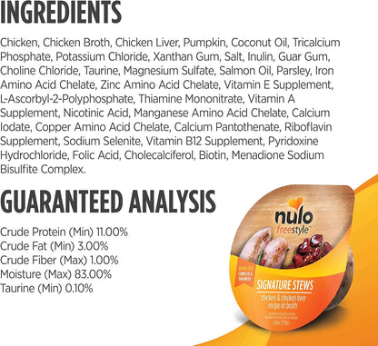 Nulo Freestyle Cat & Kitten Wet Cat Food Signature Stew, Premium All Natural Grain-Free Cat Food