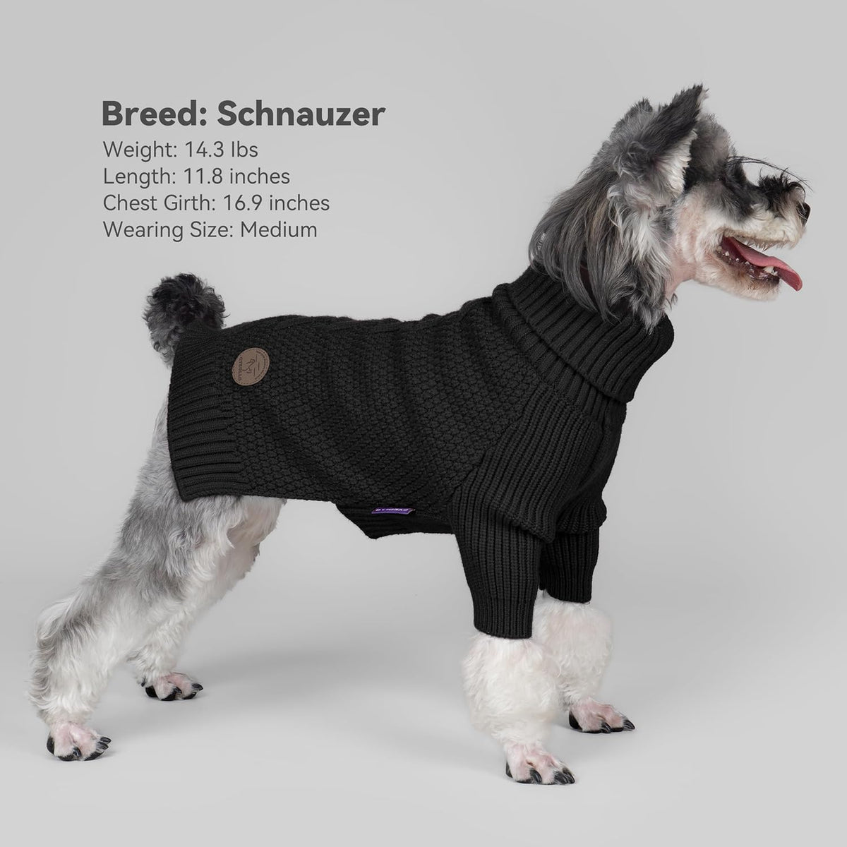 cyeollo Fleece Dog Sweaters for Medium Dogs Male, Stretchy Warm Turtleneck Doggy Clothes for Fall