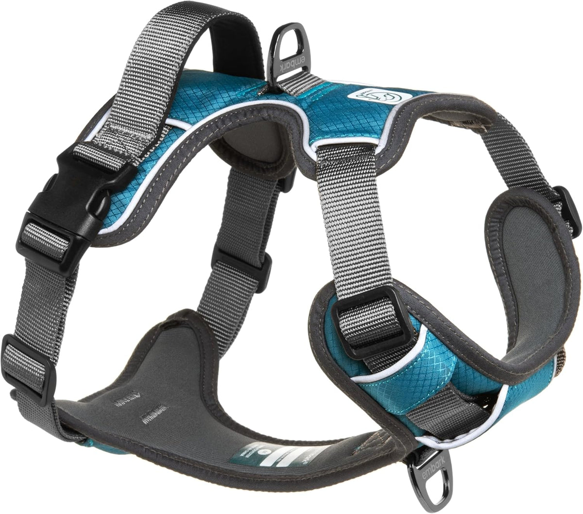 Embark Adventure Dog Harness, Reflective Trim No Pull Dog Harness Medium Sized Dogs - Military