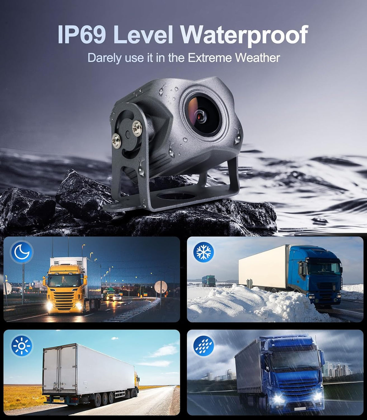 6-Channel Dash Cam 1080P Backup Camera System with 10.33 Inch Touch Parking Monitor,DVR Recording