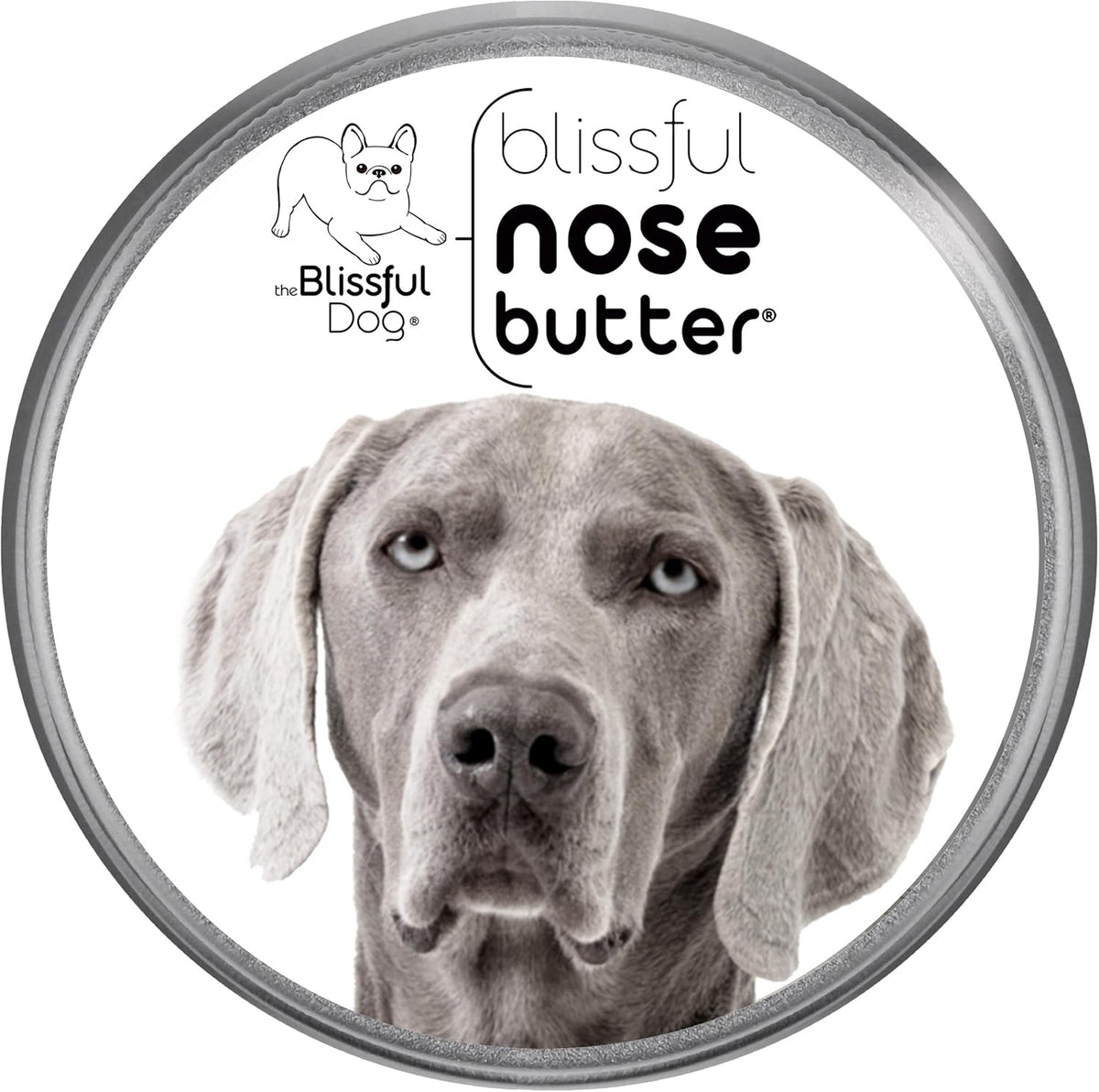 The Blissful Dog Weimaraner Nose Butter for Dry, Cracked Skin, Lick-Safe Dog Nose Balm with