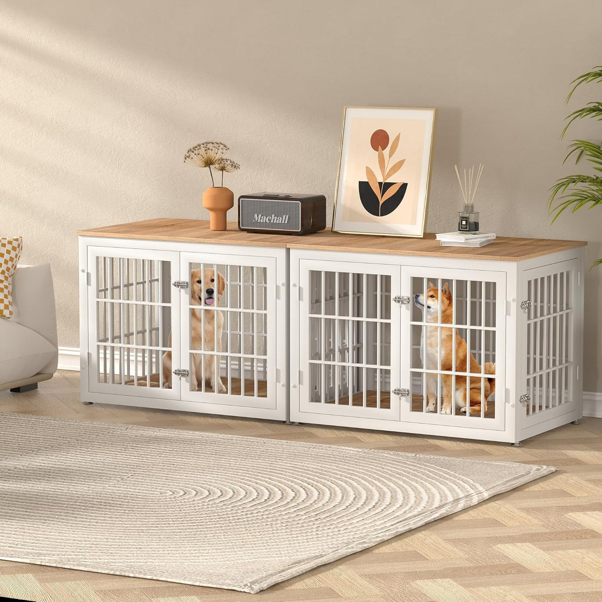 38 Inch Heavy Duty Dog Crate Furniture for Large and Medium Dogs, Decorative Pet House End Table