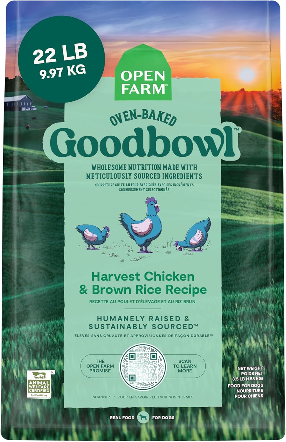 Open Farm Goodbowl, Oven-Baked Small Batch Dry Dog Food - Harvest Chicken & Brown Rice Recipe