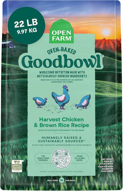 Open Farm Goodbowl, Oven-Baked Small Batch Dry Dog Food - Harvest Chicken & Brown Rice Recipe
