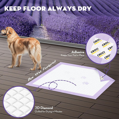 CROCI Dog Pads Extra Large 30x36in, Puppy Pads with Adhesive Tabs Super Absorbent Up to 10 Cups