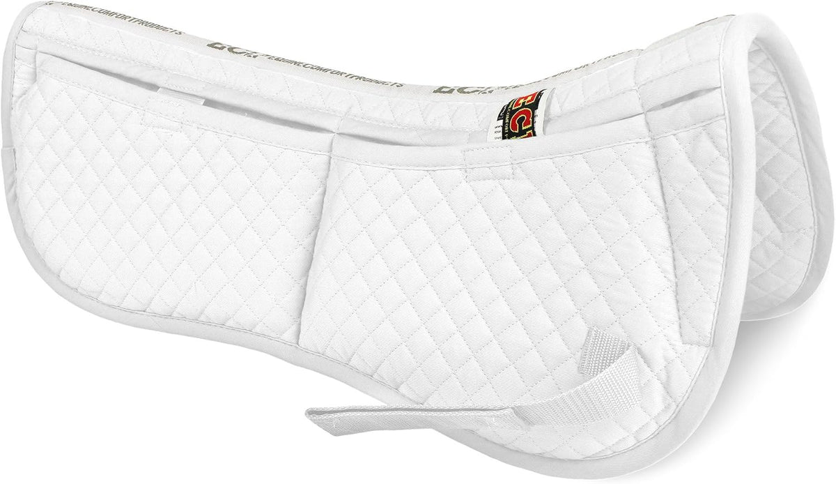 ECP Equine Comfort Products Adjustable Shock Absorbing Memory Foam Half Saddle Pad, Injury