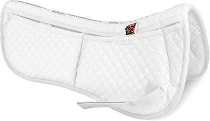 ECP Equine Comfort Products Adjustable Shock Absorbing Memory Foam Half Saddle Pad, Injury