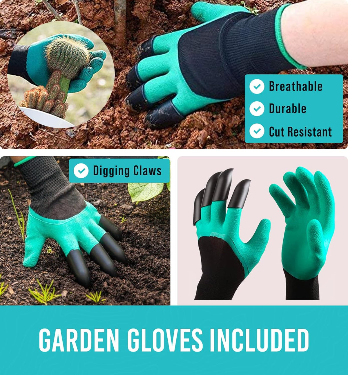 GROWIT Heavy Duty Gardening Tools - 22-Piece Gardening Gifts for Women, Men, Mom, Dad - Durable