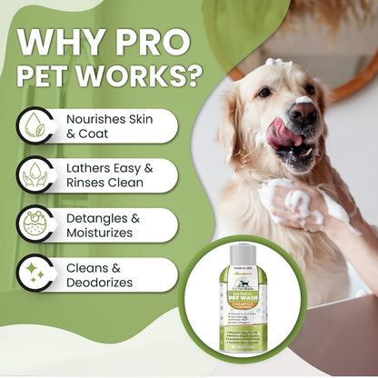 Oatmeal Dog Shampoo & Conditioner 17oz [USA] 5 in 1 Plant-Based Organic Sulfate-Free