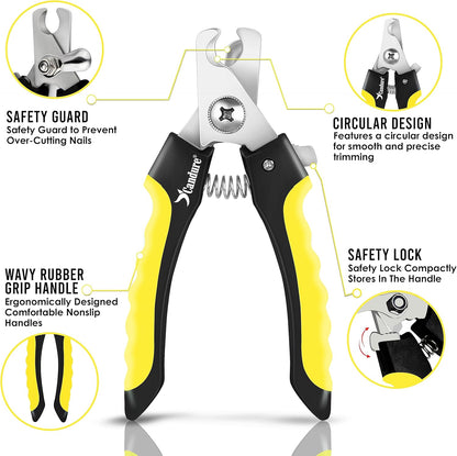 Candure Dog Nail Clippers for Pet Grooming - Professional Cat Nail Trimmers Suitable for Small to