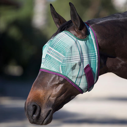 Kensington Fly Mask Web Trim Protects Horses Face and Eyes from Bites and Sun Rays While Allowing