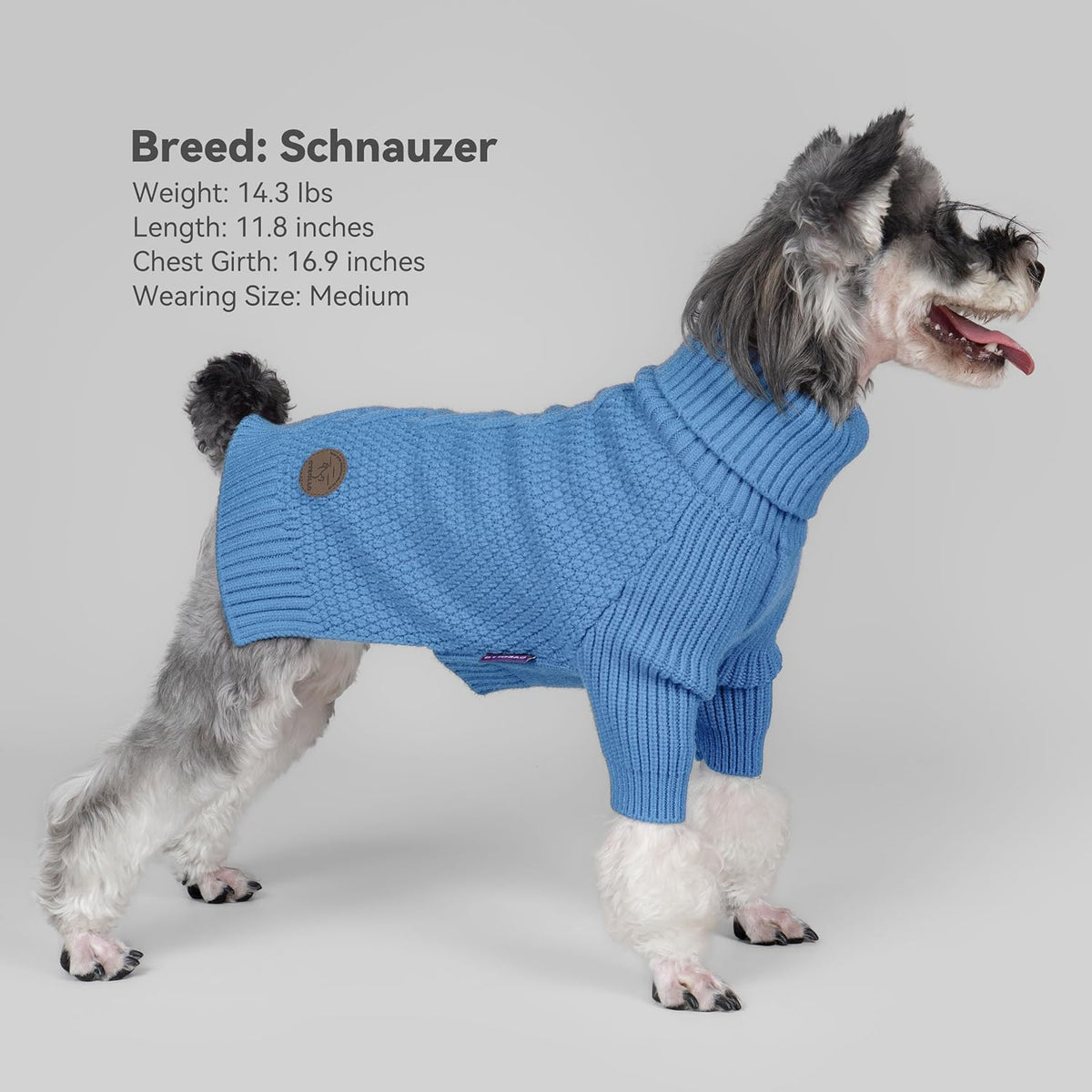 cyeollo Dog Sweaters for Medium Dogs Boy, Stretchy Warm Turtleneck Doggy Clothes for Fall Winter