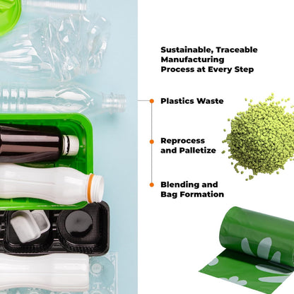 Best Pet Supplies Poop Bags for Dogs, 50% Post-Consumer Recycled Content dog waste bags on rolls