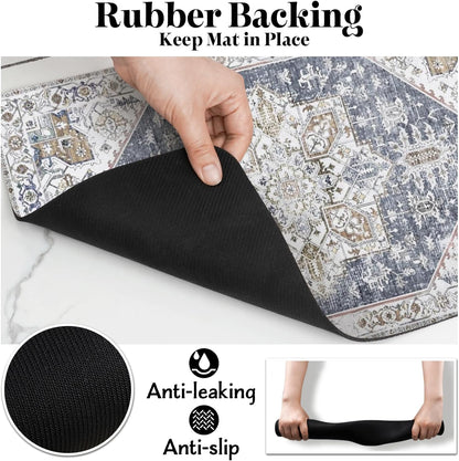 Dog Food Mats for Floors, Absorbent Dog Bowl Mat for Food and Water Dispenser Mat, Quick Dry Cat