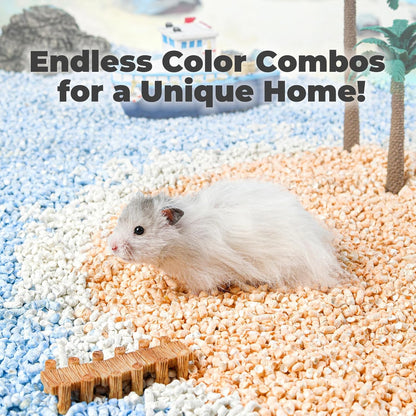 mini&moe Rabbit Bedding Guinea Pig Bedding Paper Pellet Bedding: Odor Control & Moisture Absorbent