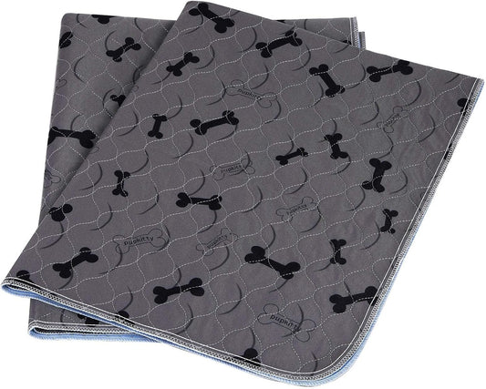 Washable Dog Pee Pads with Free Grooming Gloves,Non Slip Dog Mats with Great Urine