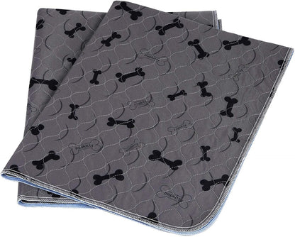 Washable Dog Pee Pads with Free Grooming Gloves,Non Slip Dog Mats with Great Urine
