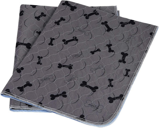 Washable Dog Pee Pads with Free Grooming Gloves,Non Slip Dog Mats with Great Urine