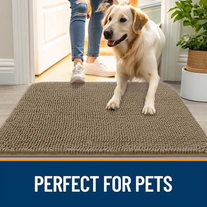 OLANLY Dog Door Mat for Muddy Paws 54x24, Absorbs Moisture and Dirt, Absorbent Non-Slip Washable