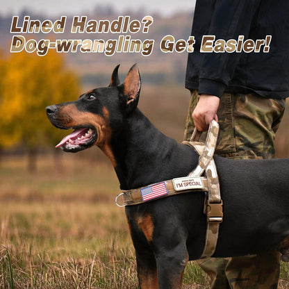 Forestpaw No Pull Dog Harness - Soft Flannel Padded Tactical Dog Vest Harness with Quick Release