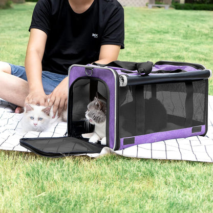 Carrying Bag for Yorkie Dog Travel Kennel Ventilated Softside Pet Carrier Tiny Dog Crate for Teacup