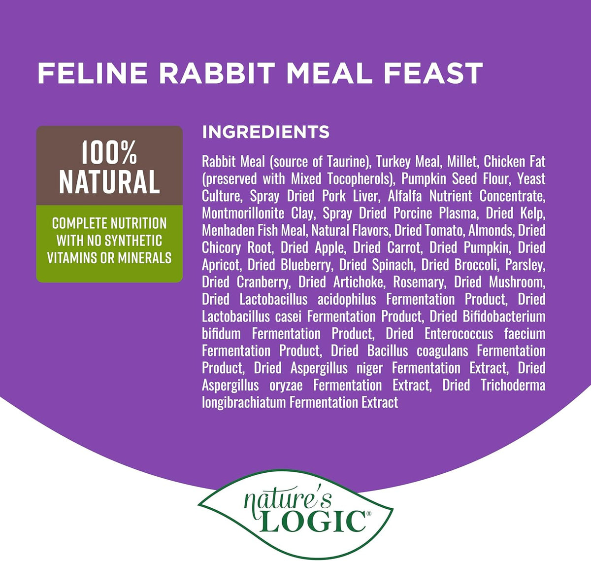 Nature's Logic Feline Chicken Meal Feast Cat Food - High-Protein Dry Food for Cats, 100% Natural