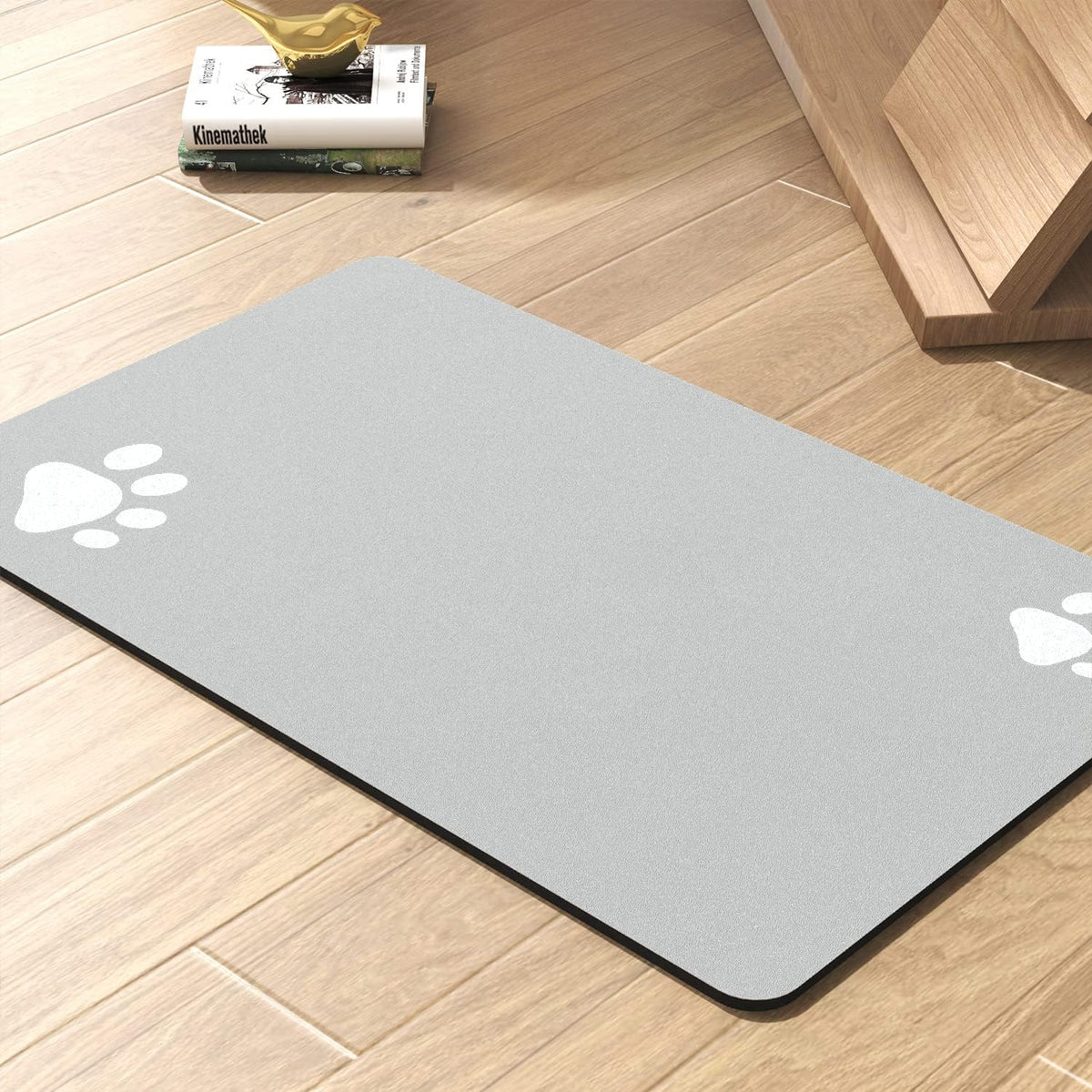 Pet Feeding Mat-Absorbent Dog Mat for Food and Water Bowl-No Stains Quick Dry Water Dispenser