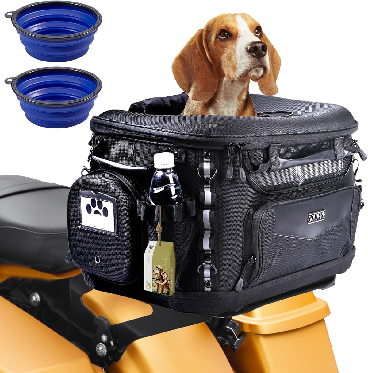 Motorcycle Dog Carrier, Portable Pet Carrier Pet Travel Bag Cat Carrier Bag for Harley Street Glide