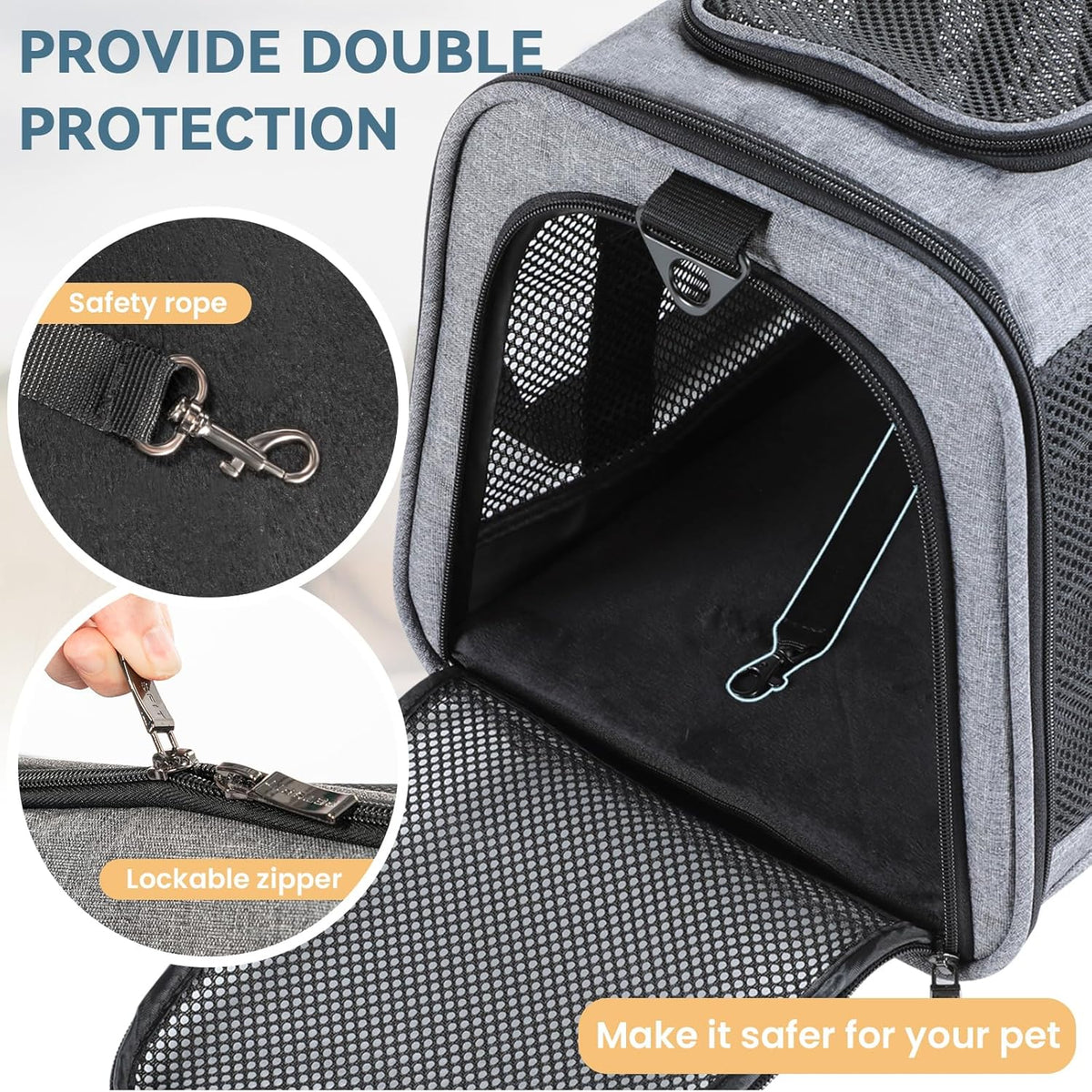 Petsfit Cat Carrier Small Dog Carrier, Lightweight Portable Soft Pet Carrier for Large and Medium