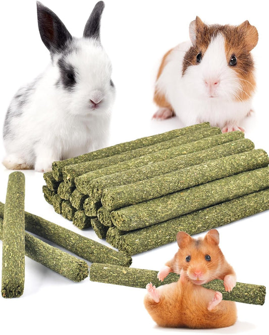Bissap 22PCS Rabbit Chew Sticks, Mixed Natural Timothy Hay Flower Rose Dahlberg Daisy and